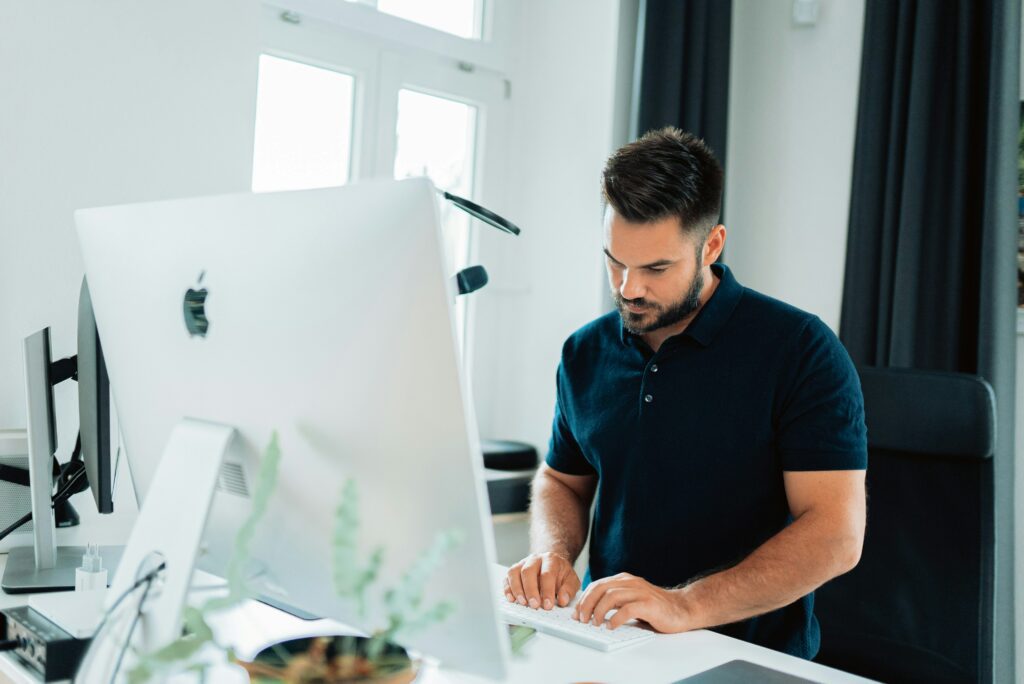 Freelancer at desk