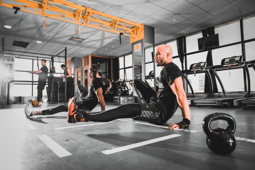 Men in gym